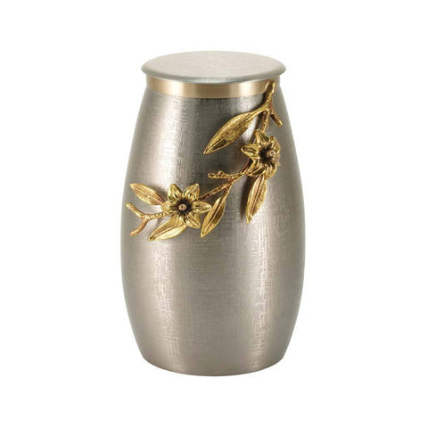 Windsong Lily Pewter/Bronze Adult Size Urn | Sculptured Ash Urn