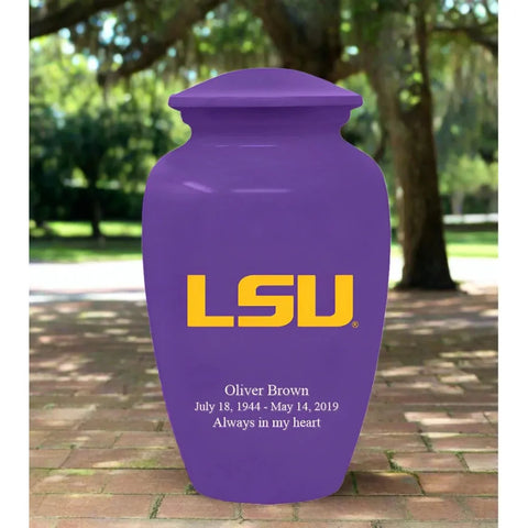 LSU Cremation Urn | Louisiana State University Adult ash urn | Can be engraving