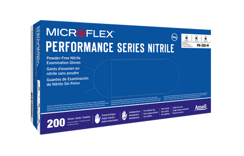 Ansell MICROFLEX® Performance Nitrile PN-290 exam gloves  |Mortuary Gloves | EMS gloves