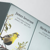 Life Canvas Pewter Birds | Sold Individual or combined as Companion Urns | Great his and hers Urns