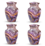 Gold and Purple Lava Cremation Urn|  Beautiful Black and Gold Swirl Pattern |Great urn for Dad