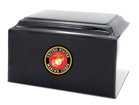Marines Cultured Marble Companion Urn | Companion Cultured Marble Urn | Military Urns