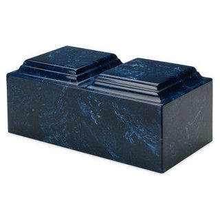 MacKenzie Companion Navy Cultured Marble Cremation Urn | Companion Cultured Marble | Vision Medical