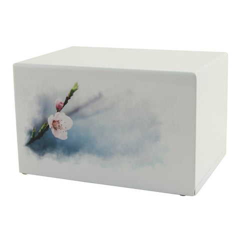 Low cost wooden cremation Urn | Somerset Cherry Blossoms | Vision Medical