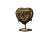 Black Radiance Heart Cremation Urn