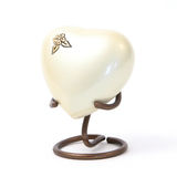 Terrybear Urn Artisian Pearl Heart Cremation Urn | Vision Medical