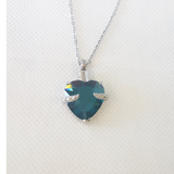 Cremation Pendant- Hold My Heart Collection _ Choose crystal color