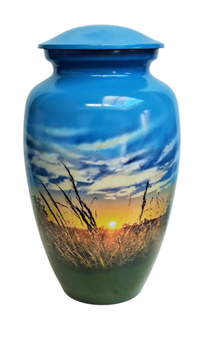 Farmer's Sunrise | Farmer Themed Cremation Urn | Urn for a farmer | Great urn for a farming community | Vision Medical