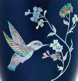 Hummingbird on Blue Mother of Pearl