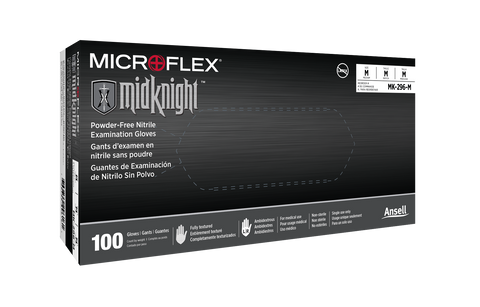 Ansell MICROFLEX MidKnight Gloves|  Funeral Home Supplies | MidKnight on Sale $175