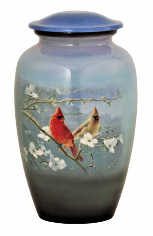 "Cardinal Couple", Cremation Urn