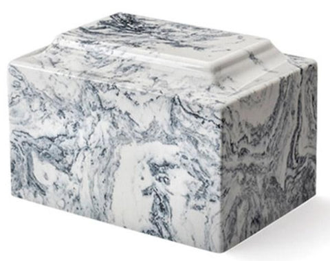 cultured Mable urn | White with Black Veins