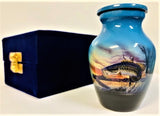 "Fisherman's Fantasy" Bass Cremation Urn | Ash Urn for fishermen | Fishing Themed ash cremation  urnurn