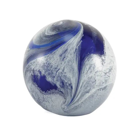Blown Glass Blue Swirl Ash Cremation Keepsakes | holds minimal amount of ash