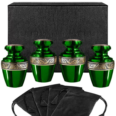 Emerald Serenity Ash Urns | Set of 4 KEEPSAKES | Great Value for Funeral Directors