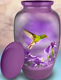 Purple Hummingbird | Adult Cremation Urn | Beautiful Colors | Great Urn for a Women