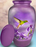 Adult Cremation Urn |  Hummingbird Ash Urn |  Beautiful Colors | Great Urn for a Women