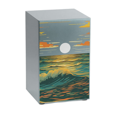 Elegant Ocean Canvas on Pewter | Combine 2 for Husband and Wife matching pair | Can Be Engraved