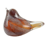 Blown Glass Scarlet Lyrical Songbird Ash Cremation Keepsakes | holds minimal amount of ash