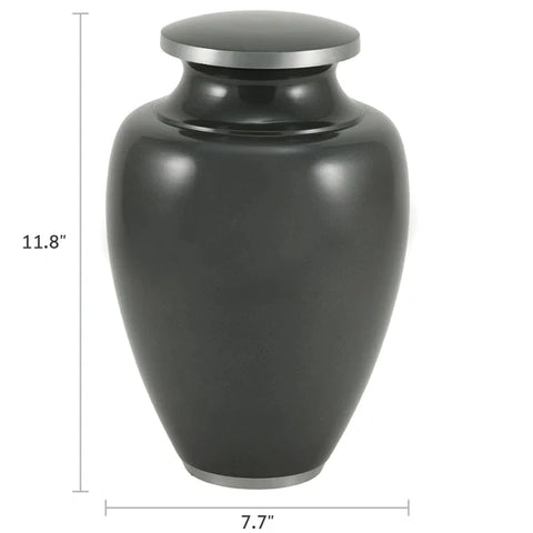 Extra Large Cremation Urn | XL Camden Carbon Gray | Designed for a large person up to 300#