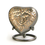 Heart Keepsake Classic Plantinum Engraved Cremation Urns