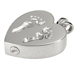 Sterling Silver Baby Feet Cremation Pendent | Vision Medical