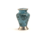 Glenwood Vintage Blue Marble Keepsake Cremation Urn