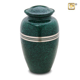 Classic Emerald Speckled Cremation Run from Love Urns