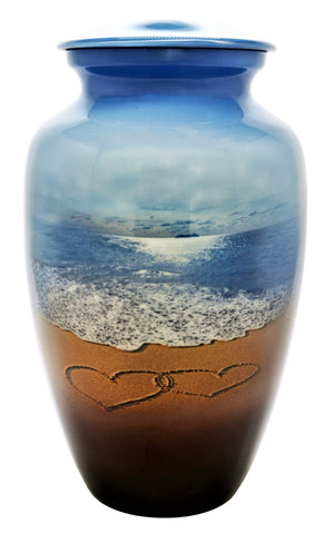 Two Hearts Beach Cremation Urn| by Vision Medical 