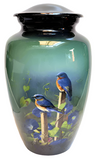 Adult Cremation Urn | Blue Birds at Play Themed Urn | Vision Medical