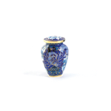 Floral Blue Elite Keepsake Cloisonne Cremation Urn