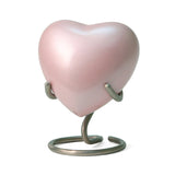 The Satori Pink Pearl Heart Cremation Urn