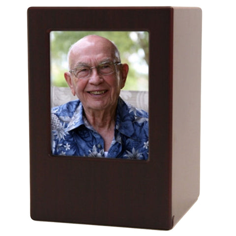 Terrybear Medium Density Fiberboard Cherry Photo Urn | Vision Medical