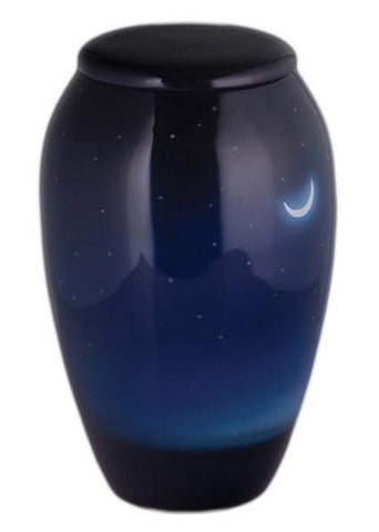 Hand Painted Starry-Night Cremation Urn
