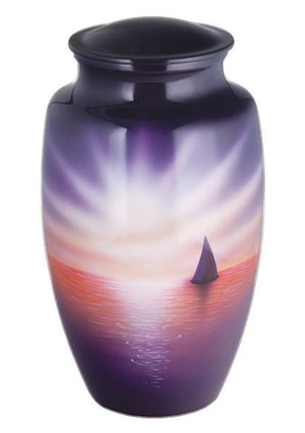 Sunset Sail Hand Painted Cremation Urn | Vision Medical