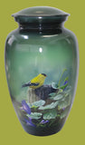 Goldfinch Themed Ash Cremation Urn from Vision Medical