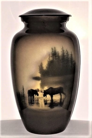 Moose in the Meadow, Cremation Urn