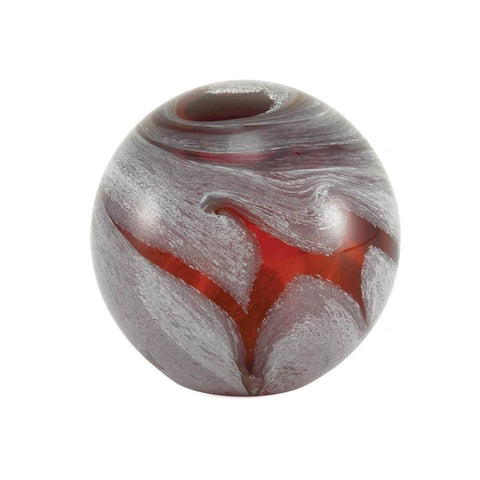 Blown Glass Amber Swirl Ash Cremation Keepsakes | holds minimal amount of ash