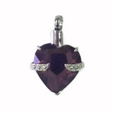 Stainless Steel Purple Passion Cremation Pendant