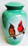 Low Cost Cardinal  Cremation Urn | Beautiful male and Female Cardinal | Vision Medical
