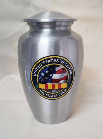 Vietnam Veteran Ash Cremation Urn |  Vietnam Vet Military Urn | Adult SIze
