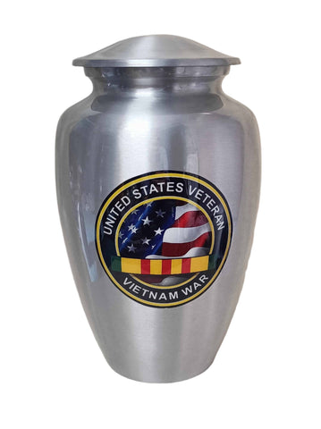 Vietnam Veteran Ash Cremation Urn |  Vietnam Vet Military Urn | Adult SIze