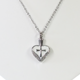 Stainless Steel Sacred Heart Cremation Pendant