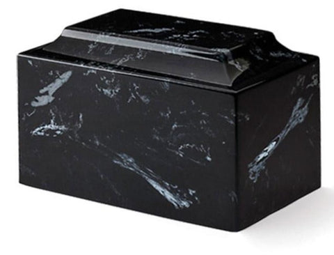 Black with White Veins, Cultured Marble Urn | Vision Medical