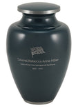 EXTRA LARGE Cremation Urn, 300 Cubic Inches,  Camden Navy Blue