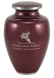 EXTRA LARGE Adult  Cremation Urn, 300 cubic inches, "Camden Garnet"
