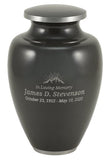 EXTRA LARGE Cremation Urn, Camden Carbon Grey, 300 Cubic Inch Capacity