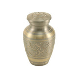 "Classic Platinum Engraved",Metal Cremation Urn, Vision Medical