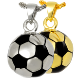 Sterling Silver or Gold Soccer Ball Cremation Pendent | Vision Medical