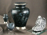 Glenwood Gray Marble Cremation Urn Ensemble